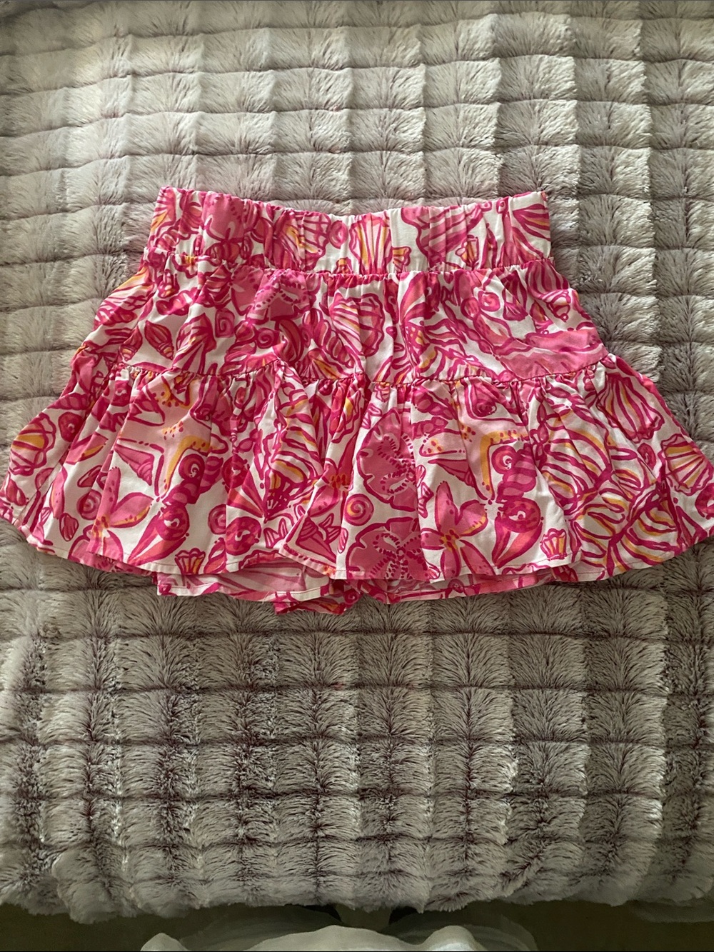 Lilly Pulitzer Pink Shell-Print Mini Skirt